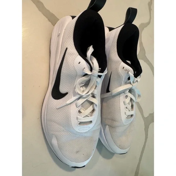 Nike Revolution 7 Mens Running Shoes White‎ Black Size 10