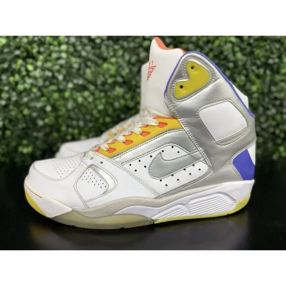 Nike Air Flight Lite High Hyper Grape Silver 329984-100 Men's 10.5 Pre-owned