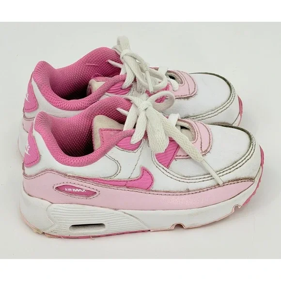 Nike Air Max 90 Playful Pink White Toddler Sneakers Size 8C FZ3557-100