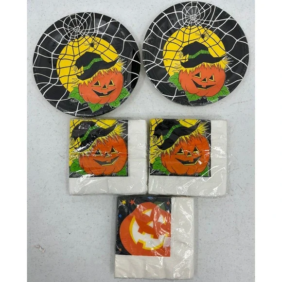 Vintage Halloween Napkins (56) And 7