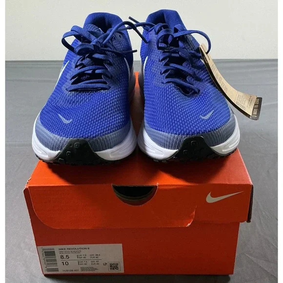 Nike Revolution 6 Next Nature Men Deep Royal Blue White Running Shoes Size 8.5