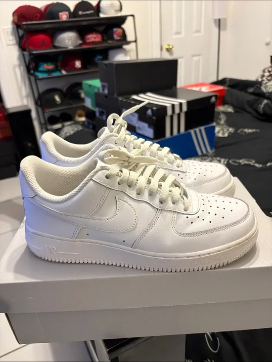 Nike White AF1 sneakers size 8