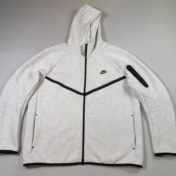 Nike Tech Fleece Windrunner Full Zip Hoodie Mens XL Heather Grey HV0949-051