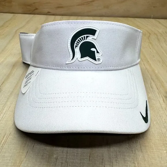 NEW Michigan State Spartans Nike Dri-Fit Ace Visor White M/L