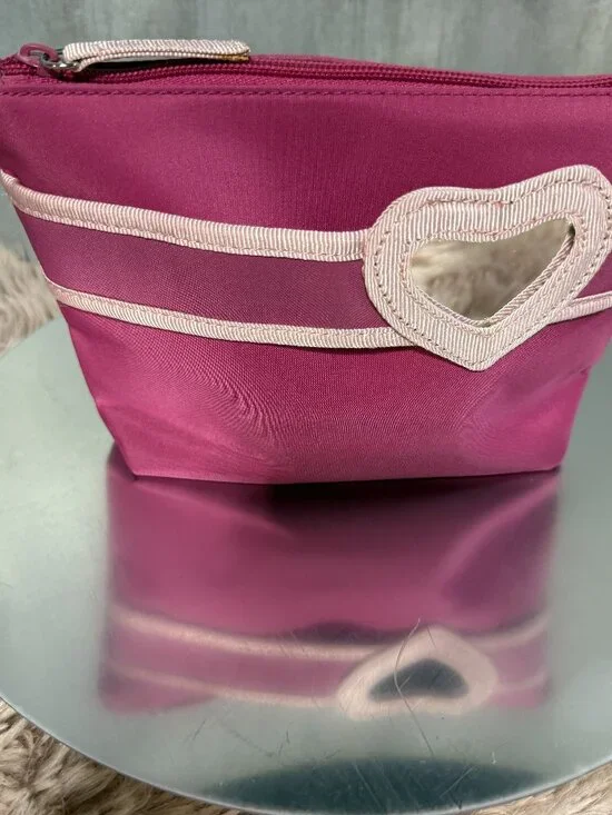 EUC Cosmetic bag with heart mirror - Pink