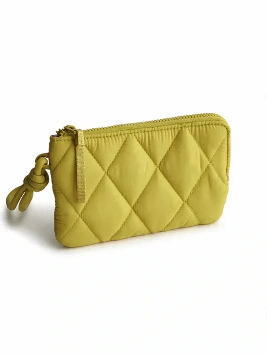 Vera Bradley Quilted Zip Wristlet in Featherweight Golden Olive Wallet