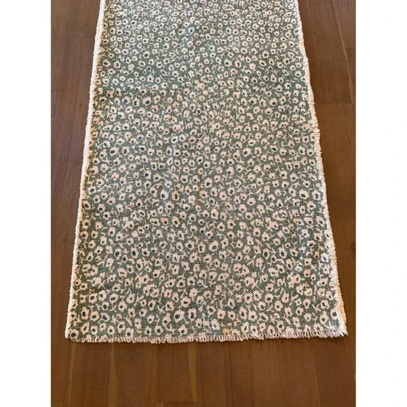 Rachel‎ Ashwell The Farmhouse Green Blue Floral Leopard 100% Cotton Table Runner