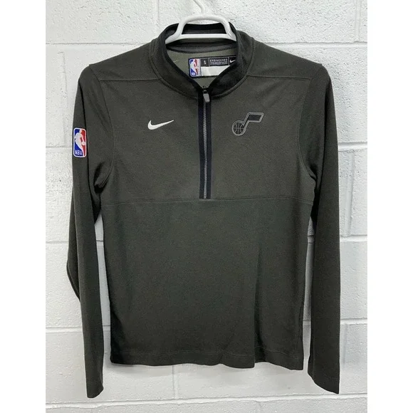 Nike Dri-Fit NBA Engineered Utah Jazz Performance Gray Half Zip / Men's Small‎
