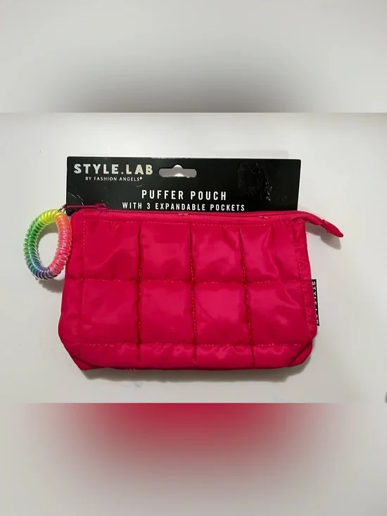 🆕 Style.Lab Pink Puffer Pouch 3 Expandable Pockets NWT