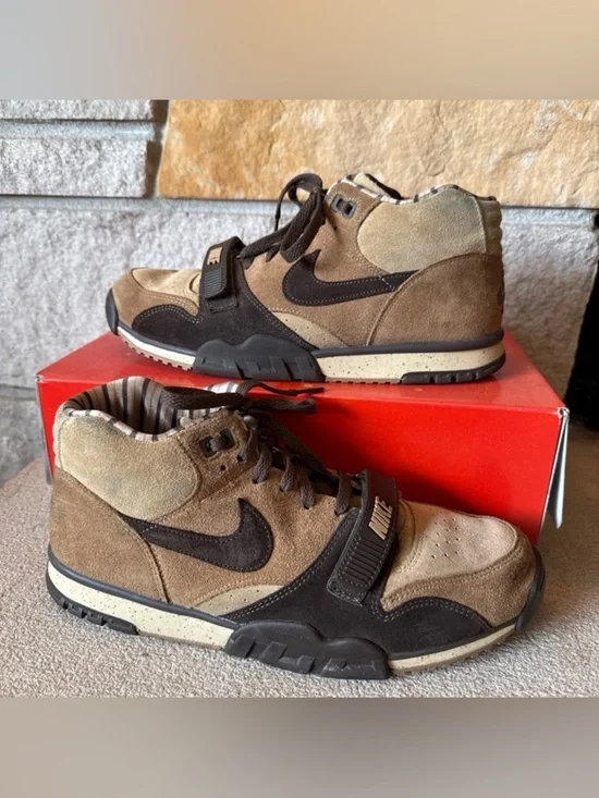 Nike Mens Air Trainer 1 DV6998-200 Brown Shoes Sneakers Size 10.5 Shima Shima