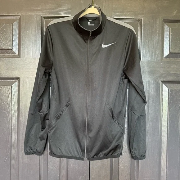 Nike Dri-Fit Mens Size S Black Full Zip Training Activewear Jacket
