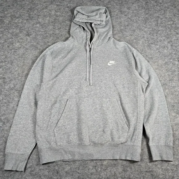 Nike Mens Grey Sportswear Club Fleece Pullover Hoodie S