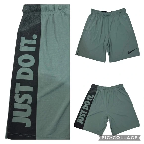 Nike Dri-Fit Athletic Training Gym Shorts Mens Size L Logo Swoosh Lightweight