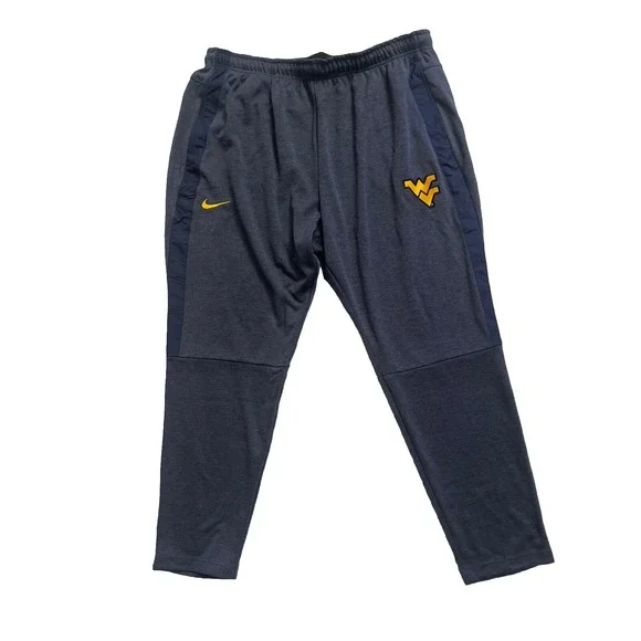 West Virginia Mountaineers Nike Dri Fit Pants‎ Blue Yellow Mens 3xl New