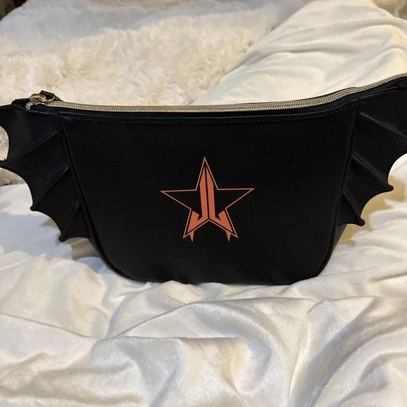 Jeffree Star Bat Wing Makeup Bag Black Limited Edition Cosmetic Case New