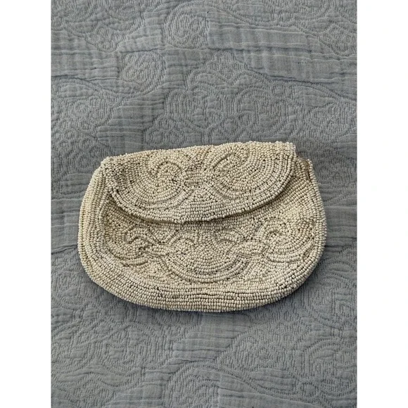 Made‎ In France Hand Made Beaded Evening Bag Purse Vintage