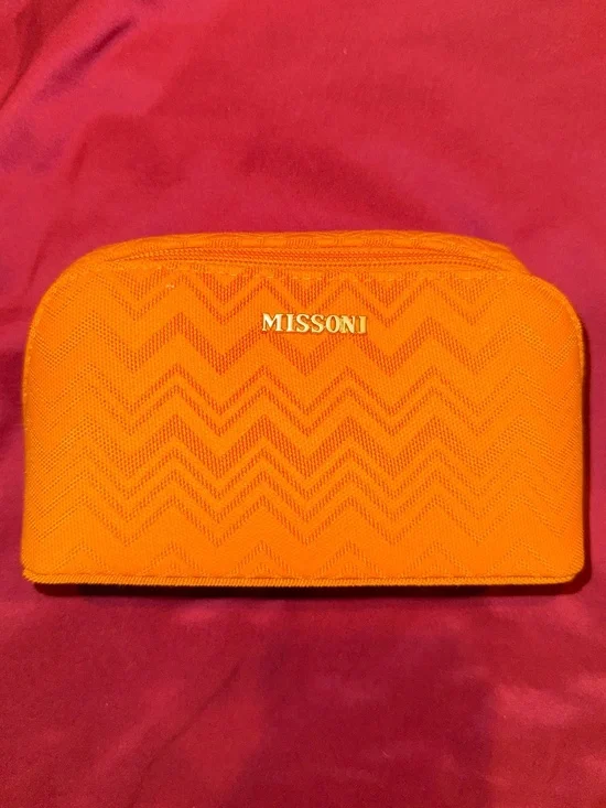 Missoni small patterned orange travel purse