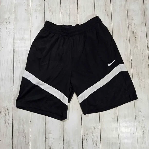 Nike Mens Dri-FIT Athletic Shorts Size S Black White Training Gym Basketball