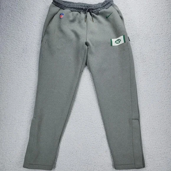 New York Jets Pants Mens Large Gray NFL Football Nike On Field Apparel Joggers