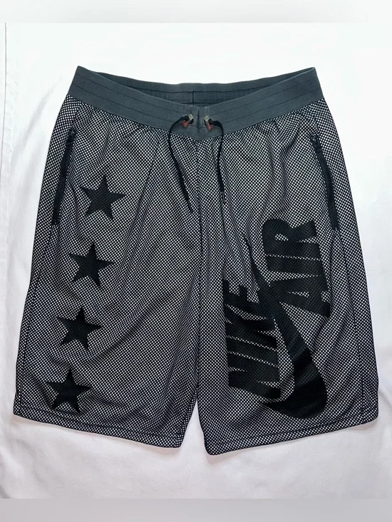 Nike Air Pivot V3 Mesh Star & Swoosh Shorts Black Gray Men’s Large