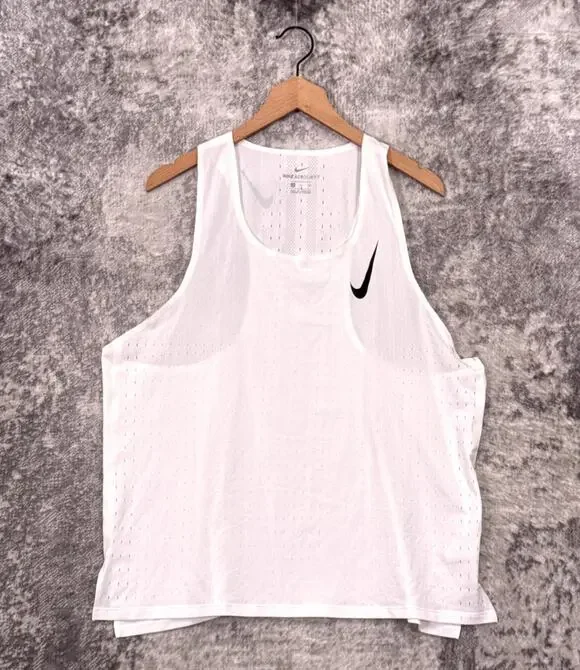 New Nike AeroSwift Tank Singlet XL Mens White Running