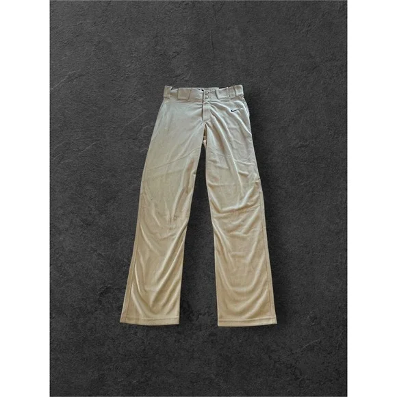 Nike Vapor Pro Baseball Pants Mens Medium Long Light Grey 747235-052 Straight
