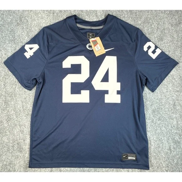 Nike Penn State Nittany Lions Football Jersey Navy Blue 24 Mens XL NWT