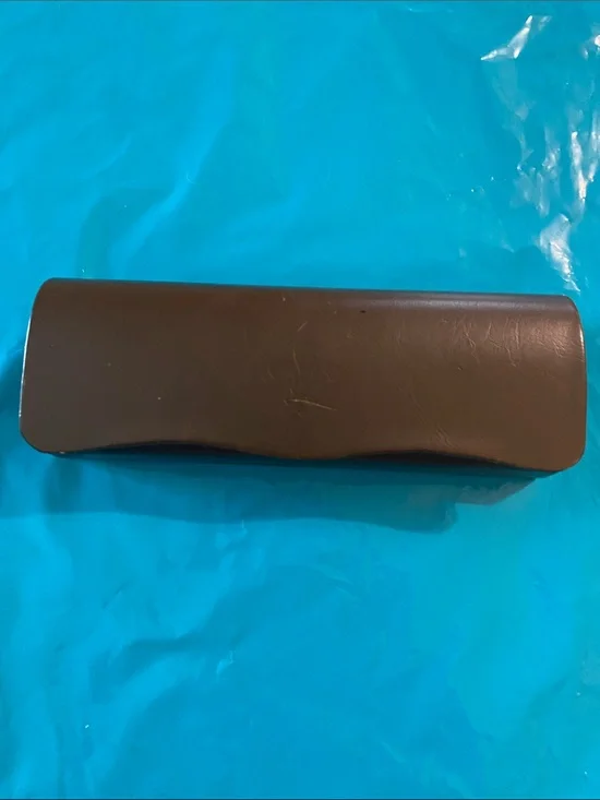 Seraphin Brown Leather Cosmetic Eyewear Case - Protective Travel Pouch