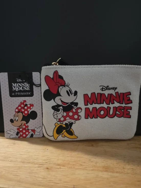 Primark Minnie Mouse Canvas Pouch in Cream, Red and Black