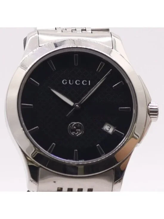 Gucci 126.4 Quartz Date Black Dial Watch