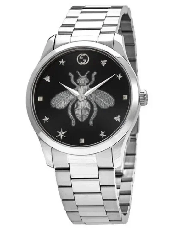 Gucci G-Timeless Bee Dial Swiss Quartz Watch Stainless Steel 38mm