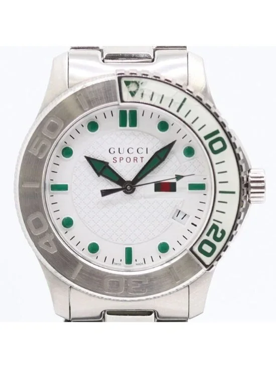 Gucci Sport 126.2 Quartz Date White Dial Watch