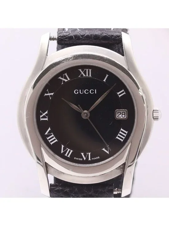 Gucci Quartz Date Black Dial Watch