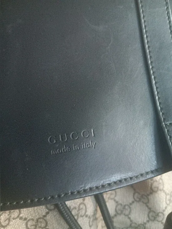 Gucci supreme double buckle canvas backpack large