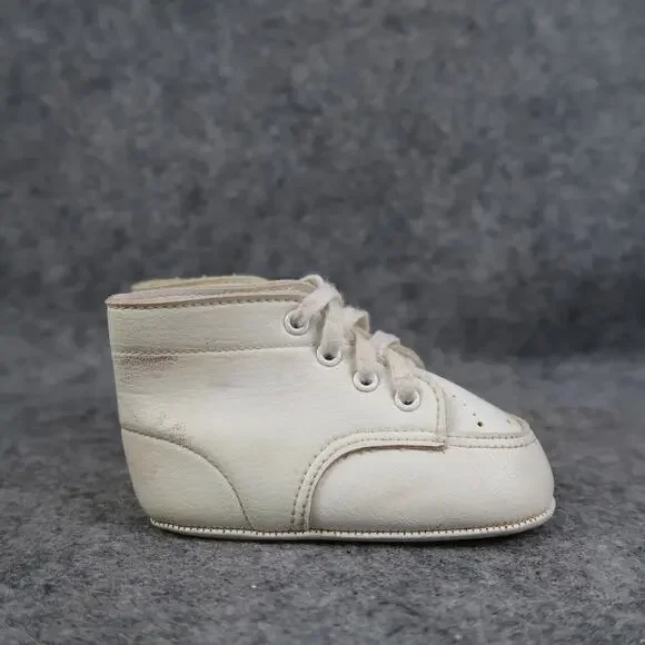 Wee Walkers Baby Shoes 1 Washable Lace Up Sneaker Vintage White Doll Classic
