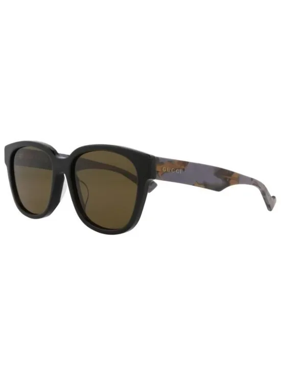 New Gucci Mens Square/Rectangle Black Havana Brown Fashion Designer Sunglasses