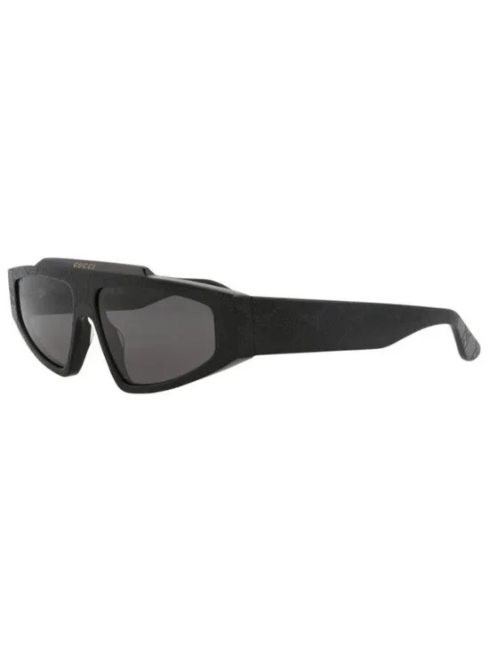 New Gucci Mens Square/Rectangle Black Black Grey Fashion Designer Sunglasses