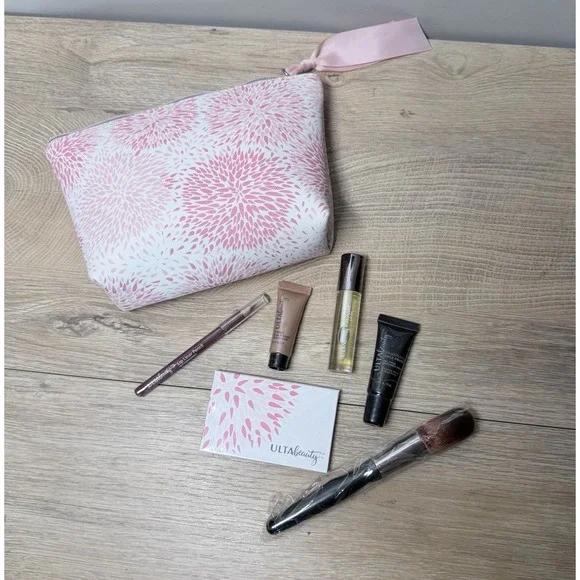 Ulta Beauty Makeup Gift Set Cosmetic Bag Brush Lip Gloss Liner Assorted Lot