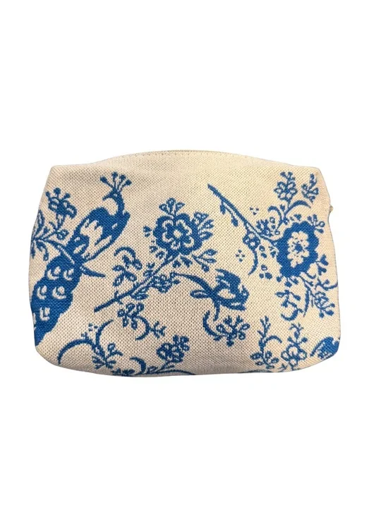 New‎ KLM Rituals Airline Amenity Kit Blue Floral Travel Toiletry Bag Set