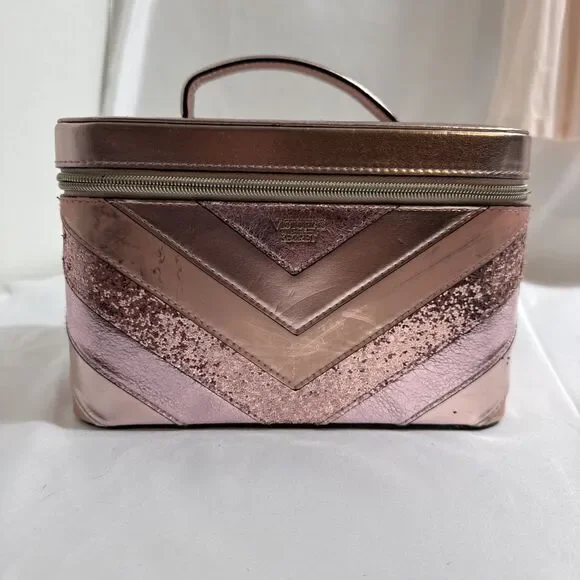 Victoria’s Secret Makeup Carry Case Pink Hard Case 9” Love Victoria Series