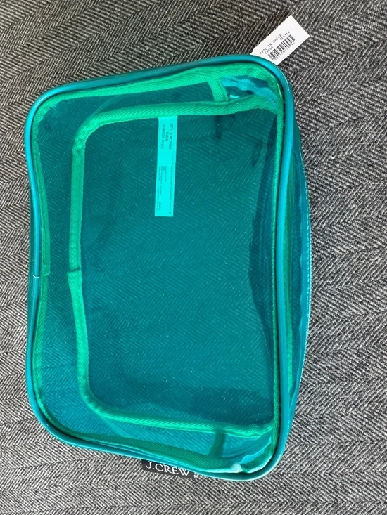 NWT, SUPER CUTE, JCREW PLASTIC TRAVEL CASE