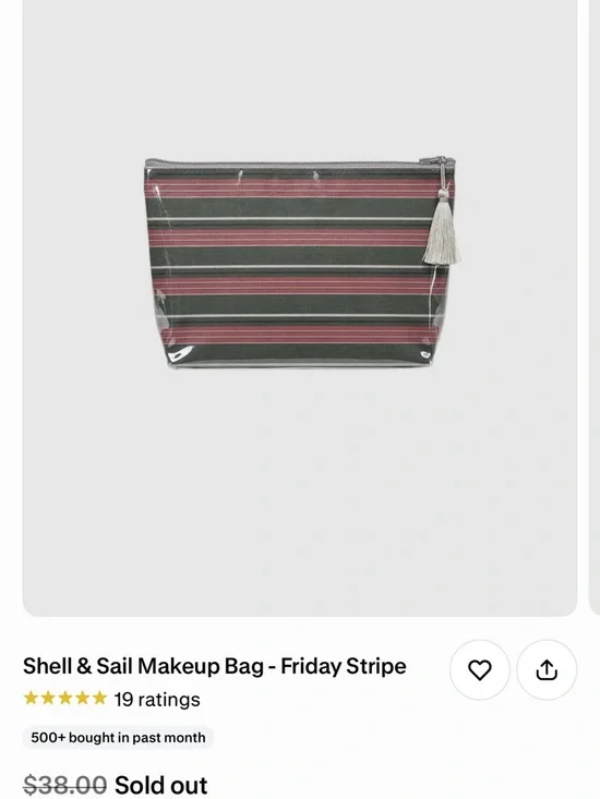 Shell & Sail Friday Stripe Pouch - Dairy Boy