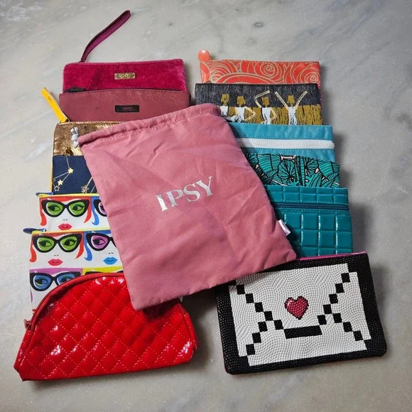 Ipsy Makeup‎ Bags Lot of 14 Assorted Cosmetic Pouches Travel Bags