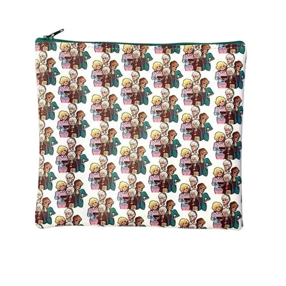 GOLDEN GIRLS Faux Leather Zip Pouch
