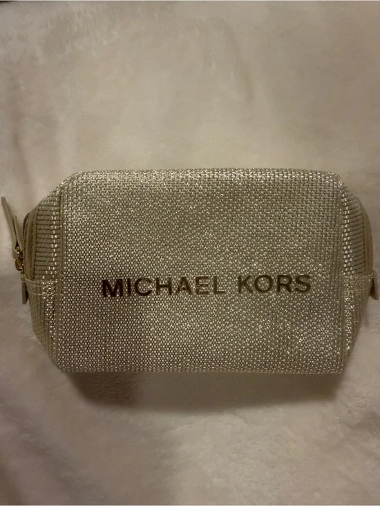 Michael Kors Glitter Cosmetic Pouch - Gold