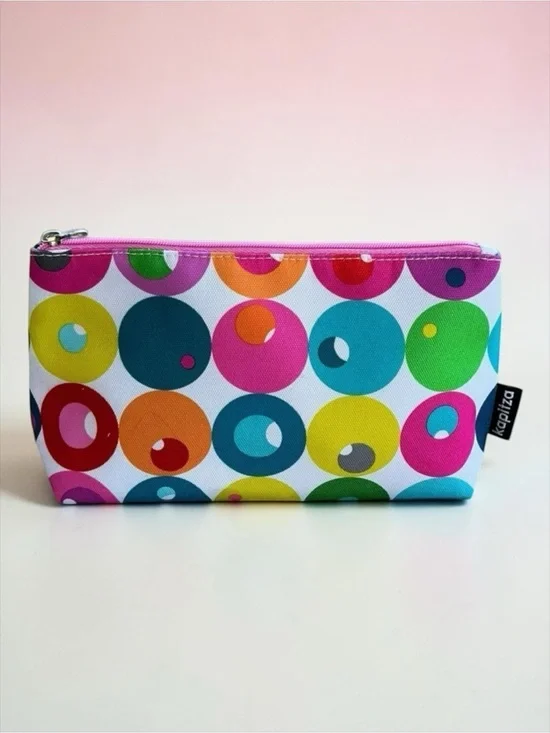 Clinique Kapitza Cosmetic Makeup Bag Travel Zipper Pouch Lined NWT