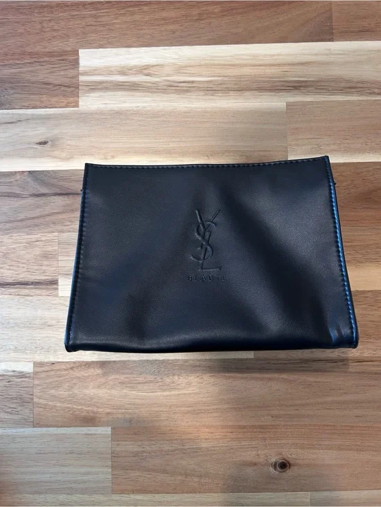 YSL Yves Saint Laurent Beauté Black Cosmetic Pouch / Clutch