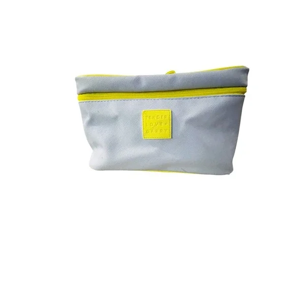 Tender Love + Carry Makeup Bag Blue/Neon Yellow Travel Cosmetic Case Organizer