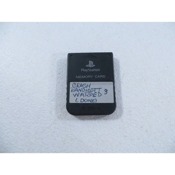 OEM Official Sony Playstation 1 PS1 Black Memory‎ Card SCPH-1020 TESTED