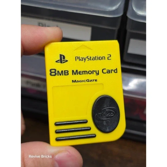 Official Nyko Sony PlayStation 2 PS2 8MB‎ Memory Card PS-80516 Yellow Pre-owned